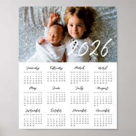2025 Moderne familie fotokalender Poster