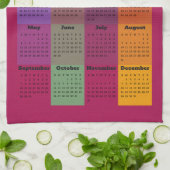 2025 Moderne Geometrische kalender Theedoek (Gevouwen)