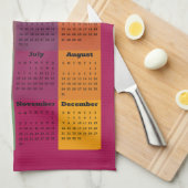 2025 Moderne Geometrische kalender Theedoek (Quarter Fold)