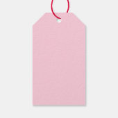 2025 Moderne Kerst Merry and Bright Rood Roze Cadeaulabel (Achterkant)