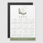 2025 Moderne krans Uw Logo hier kalender (Voorkant / Achterkant)