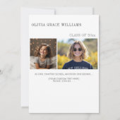 2025 Moderne minimalistische Afstudeerder overlay Aankondiging (Achterkant)