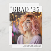 2025 Moderne minimalistische Afstudeerder overlay Aankondiging (Voorkant / Achterkant)