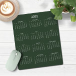 2025 Moderne Minimalistische Groene Boskalender Muismat<br><div class="desc">🌟Dit is voor 2025🌟 2025 Modern Simple Forest Green and White Calendar-Muismat met een eenvoudige,  minimalistische jaarkalender in één oogopslag. De kleuren zijn allemaal aanpasbaar. Neem contact met ons op via cedarandstring@gmail.com als u hulp nodig heeft bij het ontwerp of bijpassende producten.</div>