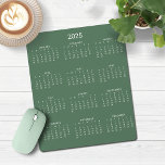 2025 Moderne Minimalistische Sage Groene Kalender Muismat<br><div class="desc">🌟Dit is voor 2025🌟 2025 Modern Simple Pastel Sage Green and White Calendar-Muismat met een eenvoudige,  minimalistische jaarkalender in één oogopslag. De kleuren zijn allemaal aanpasbaar. Neem contact met ons op via cedarandstring@gmail.com als u hulp nodig heeft bij het ontwerp of bijpassende producten.</div>