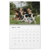 2025 Moderne Script Familie Foto, Aangepaste Agend Kalender (Feb 2027)