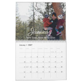 2025 Moderne Script Familie Foto Muur Kalender (Jan 2027)