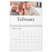 2025 Moderne Script Typografie Minimale Multi Phot Kalender (Feb 2027)