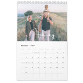 2025 Moderne Script Typografie Minimale Multi Phot Kalender (Feb 2027)