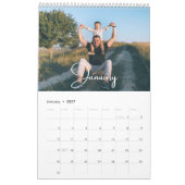 2025 Moderne Script Typografie Minimale Multi Phot Kalender (Jan 2027)