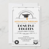 2025 Moderne Stijlvolle Donuts en Graden Afstudere Kaart (Voorkant)