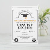 2025 Moderne Stijlvolle Donuts en Graden Afstudere Kaart (Staand voorkant)