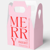 2025 Moderne vrolijke en felrode roze kerst Bedankdoosjes (Open)