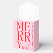 2025 Moderne vrolijke en felrode roze kerst Bedankdoosjes (Geopend)