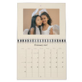 2025 Moderne Zwarte Beige Amerikaanse Maandplanner Kalender (Feb 2027)