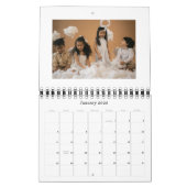 2025 Moderne Zwarte Beige Amerikaanse Maandplanner Kalender (Jan 2026)