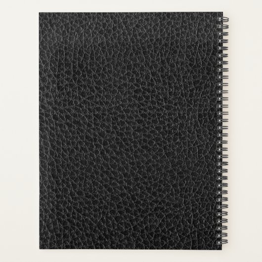 2025 Monogrammed Elegant Goud Zwart Moderne Planne Planner (Achterkant)