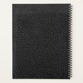 2025 Monogrammed Minimalistisch Goud Zwart Modern Planner (Achterkant)