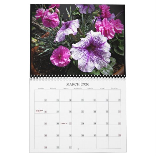 2025 Mooie Bloemen Wandkalender Medium Size Kalender (Mar 2026)
