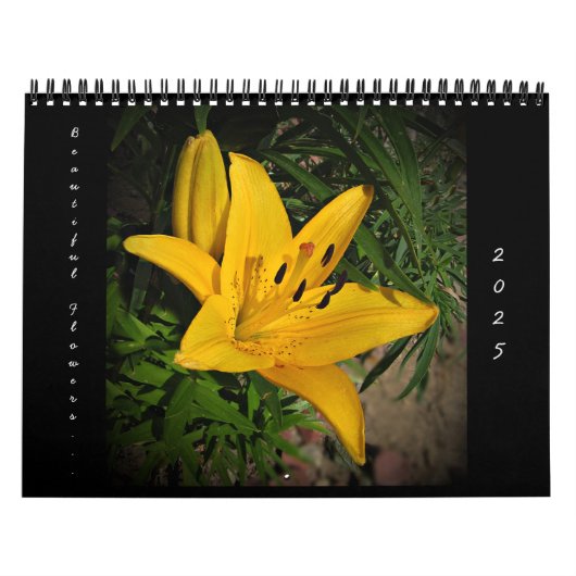 2025 Mooie Bloemen Wandkalender Medium Size Kalender (Hoes)