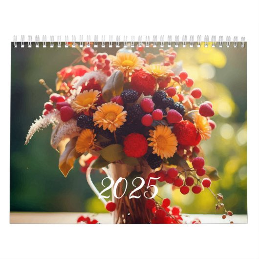 2025. Mooie heldere bloemen Kalender (Hoes)