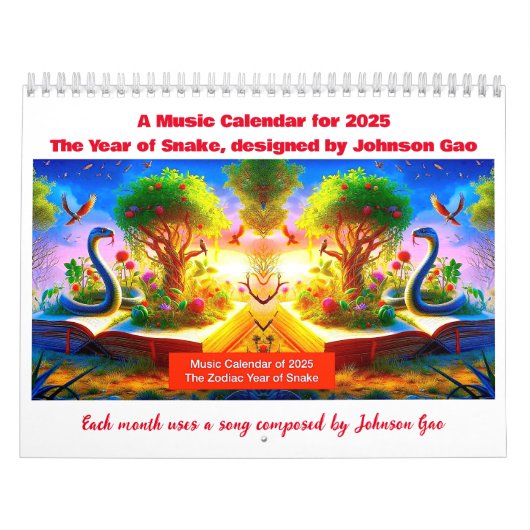 2025 Muziekkalender voor het Zodiac Jaar van de Sl Kalender (Hoes)