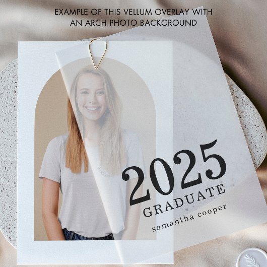2025 Naam Afstuderen Aankondiging Vellum Overlay