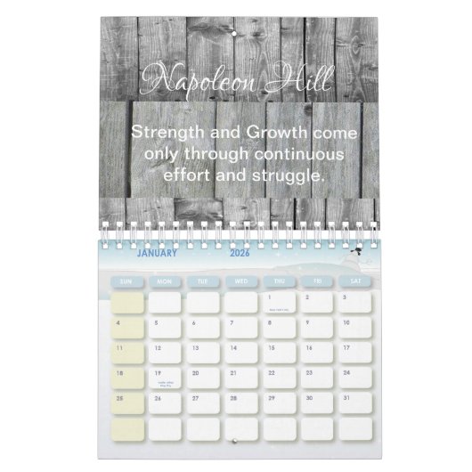 2025 Napoleon Hill, kracht en groei Kalender (Jan 2026)