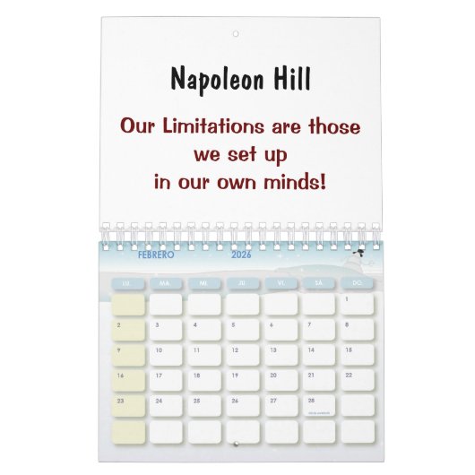 2025 Napoleon Hill, onze beperkingen Kalender (Feb 2026)