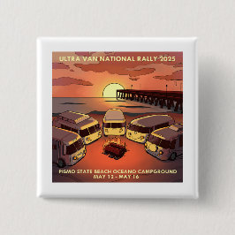 2025 Nationale Rally logo vierkant knop Vierkante Button 5,1 Cm