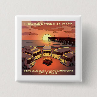 2025 Nationale Rally logo vierkant knop Vierkante Button 5,1 Cm