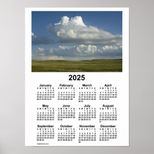 2025 Nebraska Sandhills Kalender door Janz Poster