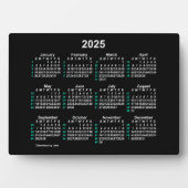 2025 Neon 52 weken ISO Desk Agenda van Janz 5x7 Fotoplaat (voorkant)
