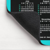 2025 Neon 52 weken ISO-kalender door Janz Two Tone Muismat (Hoek)