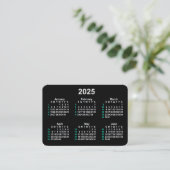 2025 Neon 52 weken ISO-kalender door Janz Visitekaartje (Staand voorkant)