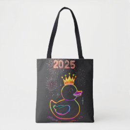 2025 Neon Duck Vuurwerkviering Tote Bag