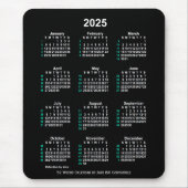 2025 Neon White 52 weken ISO-kalender door Janz Muismat (Voorkant)