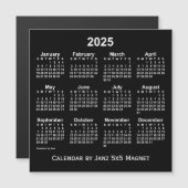 2025 Neon White Agenda door Janz 5x5 Magneet (Voorkant / Achterkant)