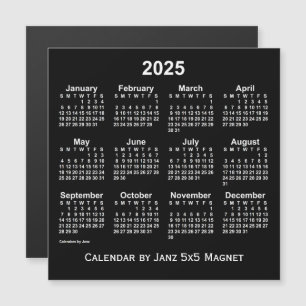 2025 Neon White Agenda door Janz 5x5 Magneet