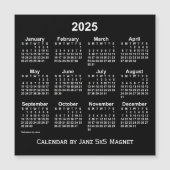 2025 Neon White Agenda door Janz 5x5 Magneet (Voorkant)