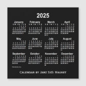 2025 Neon White Agenda van Janz 5x5 Magnet (Voorkant)