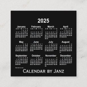 2025 Neon White Agenda van Janz Vierkante Visitekaartje