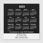 2025 Neon White Business Calendar van Janz (Voorkant)