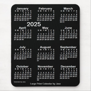 2025 Neon White — Grote afdrukagenda van Janz Muismat