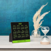 2025 Neon Yellow Green Desk Calendar van Janz Fotoplaat (Insitu)
