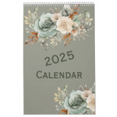 2025 Neutraal Salie Bloemenkalender Kalender (Hoes)