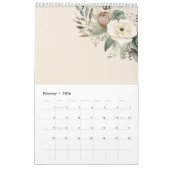 2025 Neutraal Salie Bloemenkalender Kalender (Feb 2026)