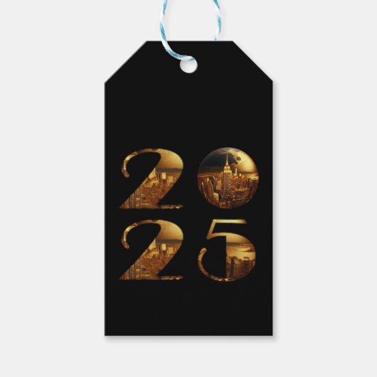 2025-New Years Eve Party-Ball-NYC Gold- Cadeaulabel (Voorkant)