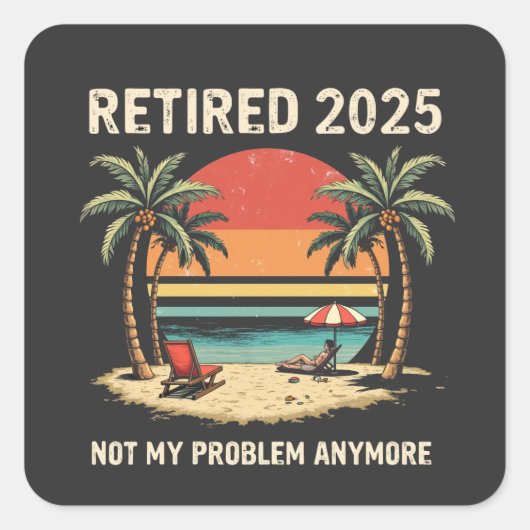 2025 niet meer mijn probleem vierkante sticker (Voorkant)
