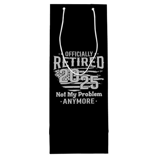 2025 niet meer mijn probleem wijn cadeautas (Achterkant)